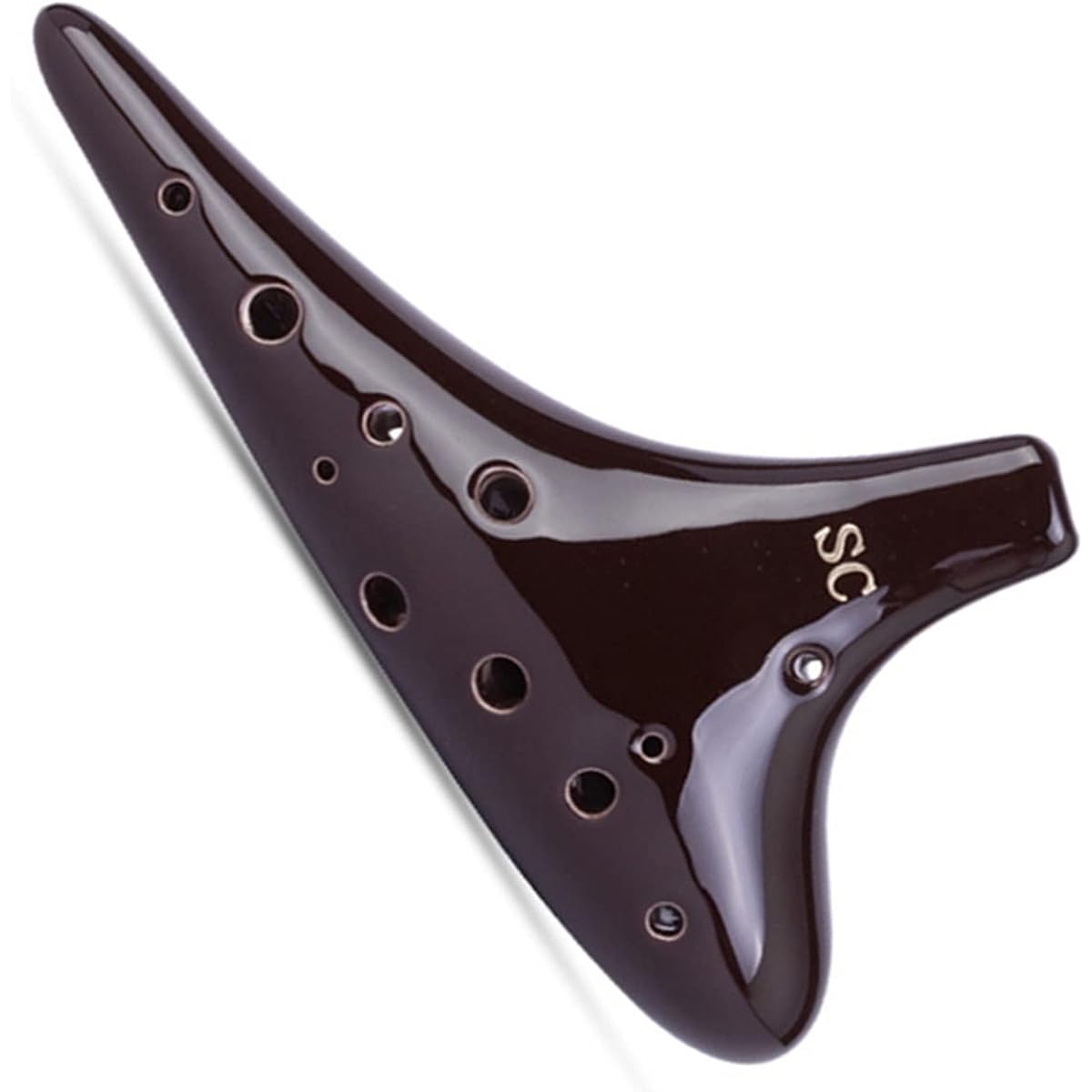 Professional Smoke 12 Holes Treble C Key Ceramic Ocarina Musical Instrument for Beginners Adults Ocarina with Strap Ocarina Instrument