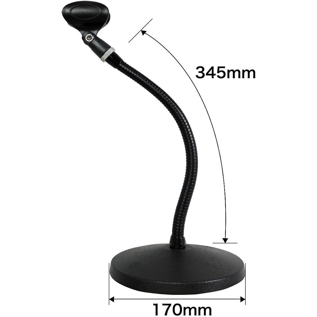 KC Tabletop Microphone Stand Gooseneck MDS-3/BK Black x 10 Set