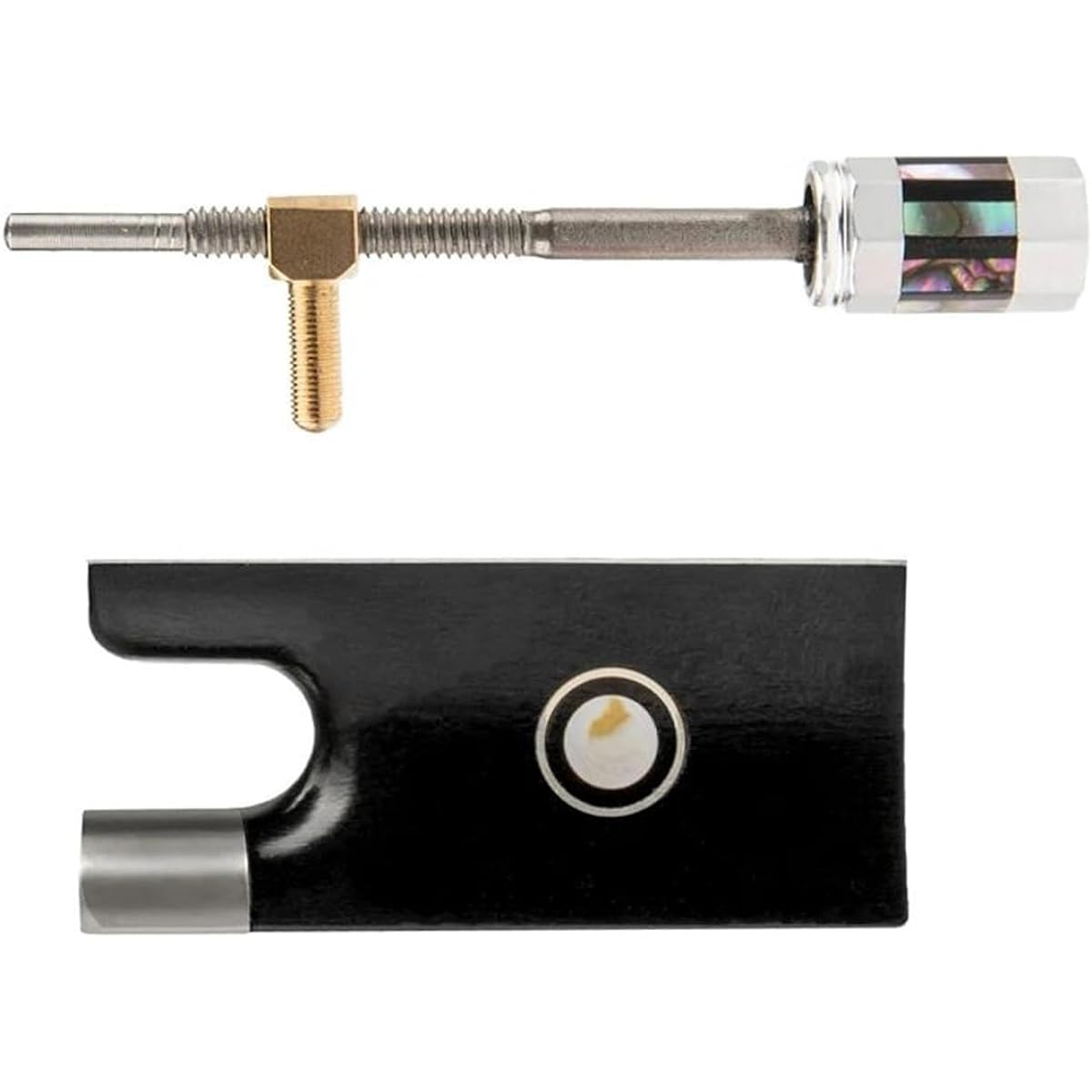 Violin Accessories Ebony Violin Bow Frog Bow Violin Bow Parts with Frog Screw for Professional Violin Makers (Color: 4)