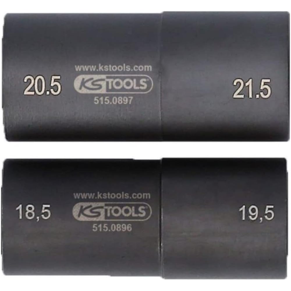 KS Tools 1/2" Special Aluminum Rim Impact Socket Set for Ford 18.5 / 19.5 / 20.5 / 21.5 mm 2 pieces 515.0895