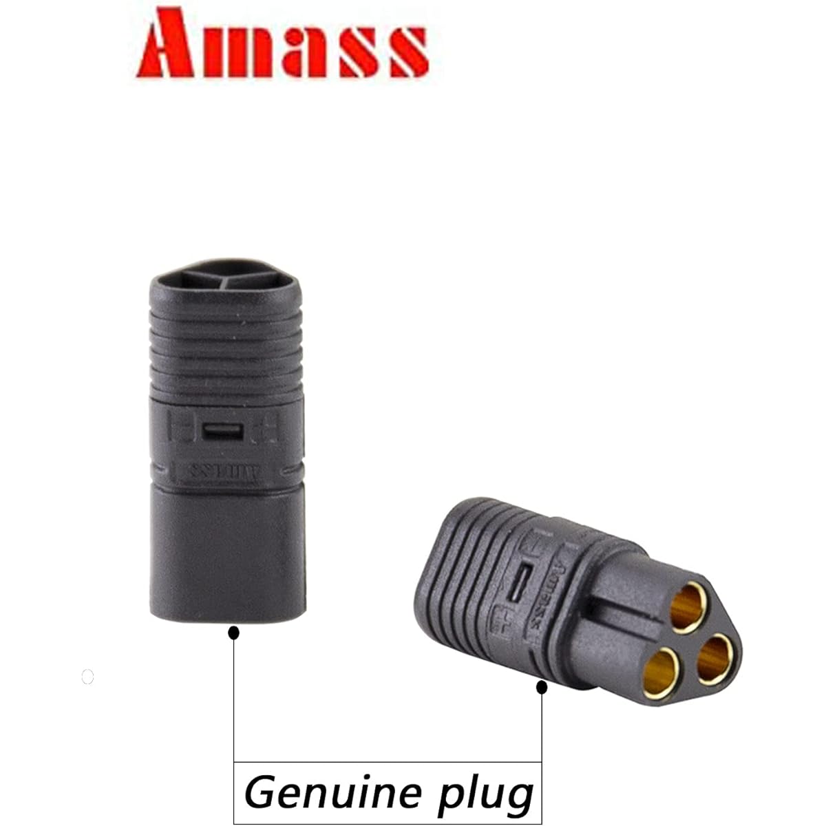 Amass MT60 3 Pole 3.5mm ESC to Motor Bullet Plug with Housing for RC Car Boat Quad 5 Pairs