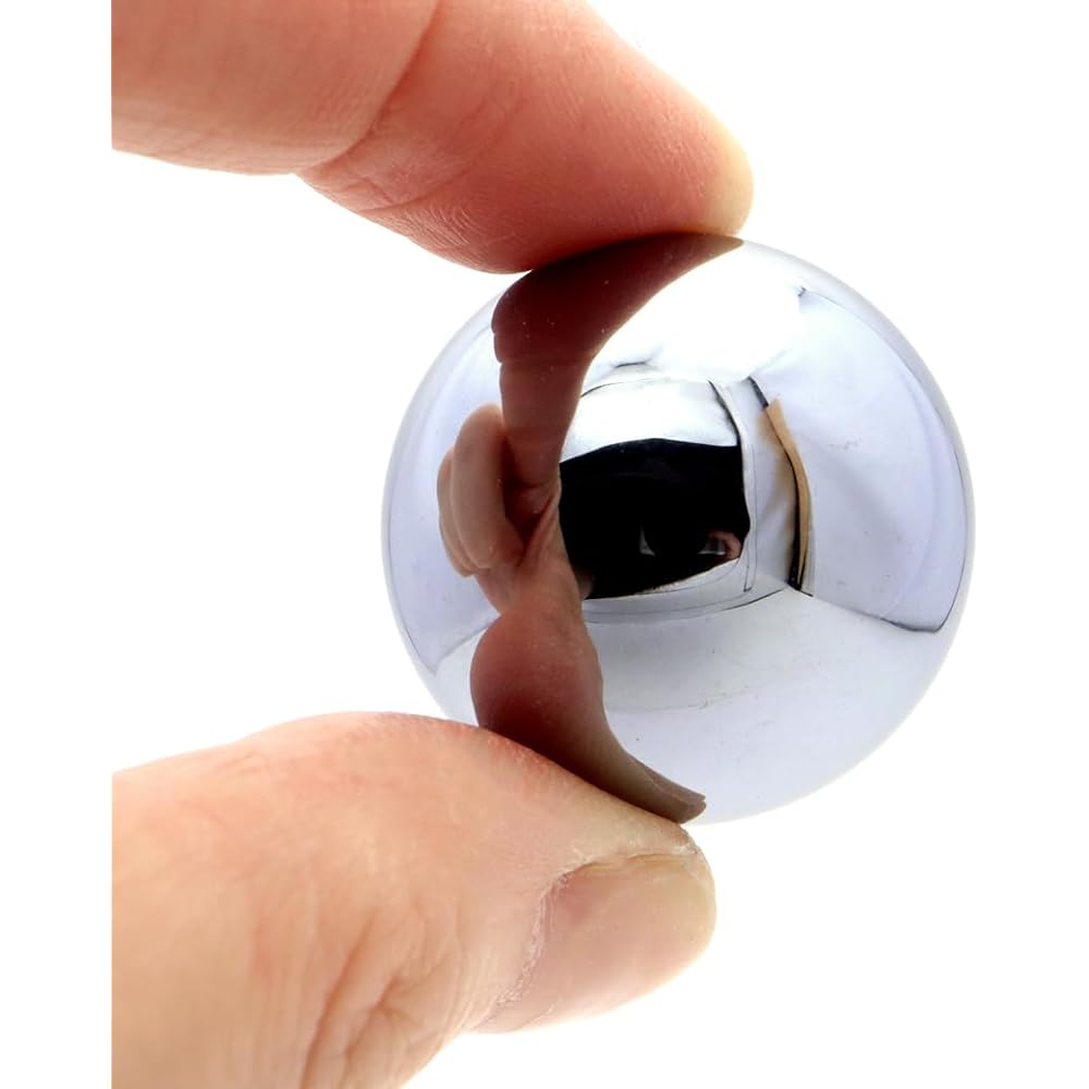 [GOLD STONE] Terahertz ore, round ball, diameter approx. 30mm, with pedestal, glossy surface, mirror finish, high purity, natural stone that can be submerged in the bath, power stone, sphere, figurine, etc.