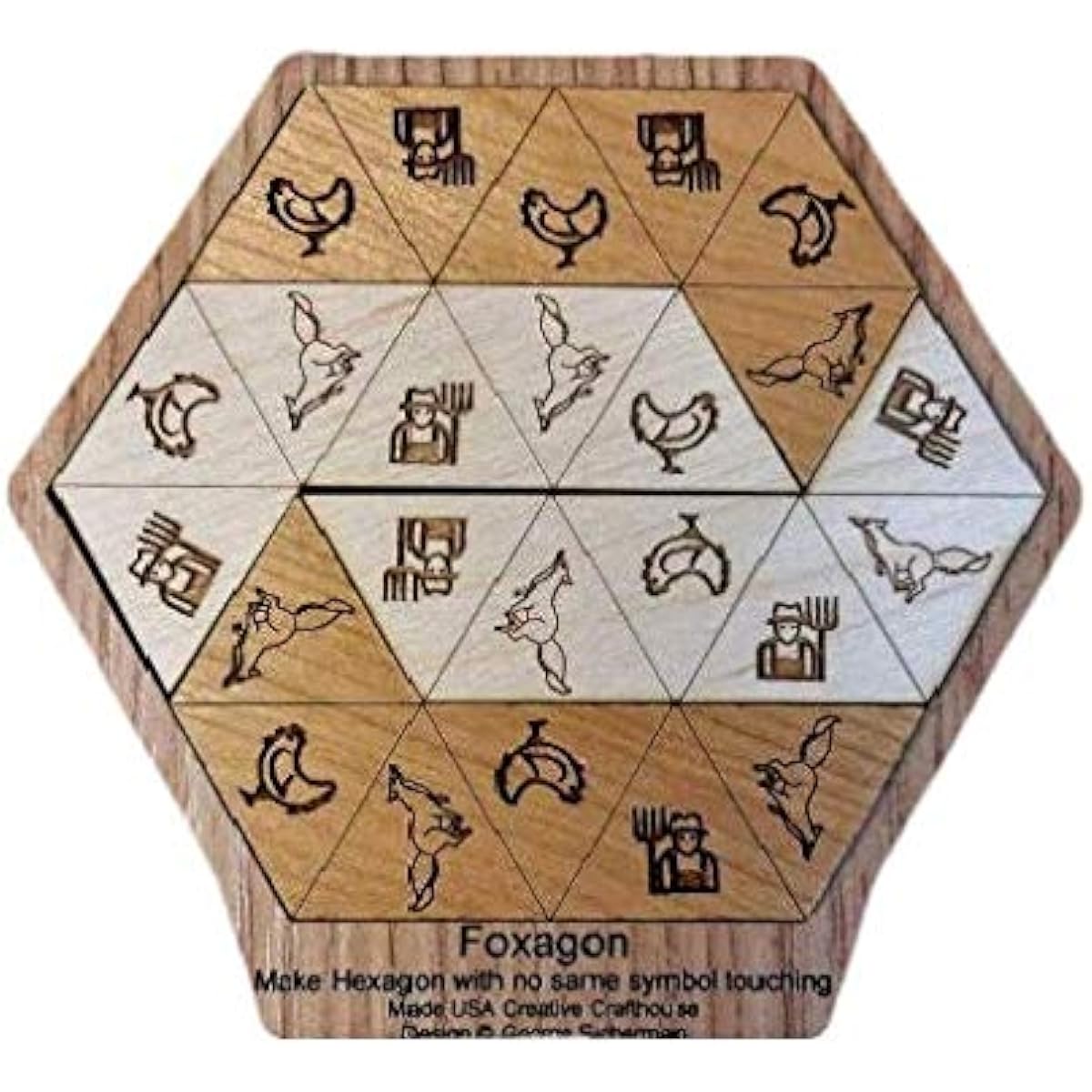 Foxagon Puzzle - Will it take 4 minutes or 4 months? Designed by Col. George Sicherman