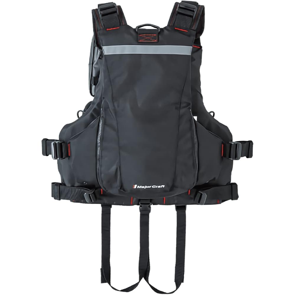 Major Craft Game Vest Okappari Shore Jigging & Egging Model Black/Pro Black Free Size MCGB-MULTI (2022 Model)