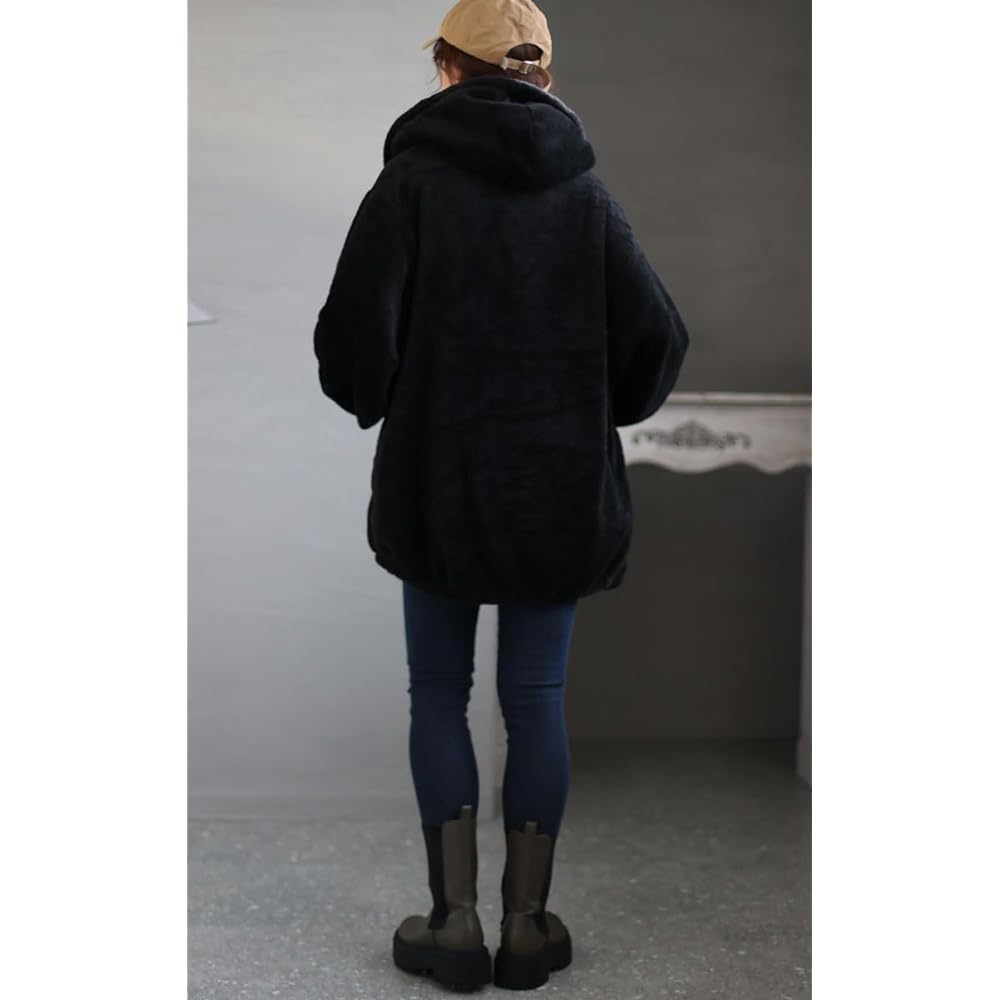[Gold Japan] Large Size Women's Parka Boa Parka Dolman Sleeve Long Sleeve Parka Dolman Sleeve Long Sleeve