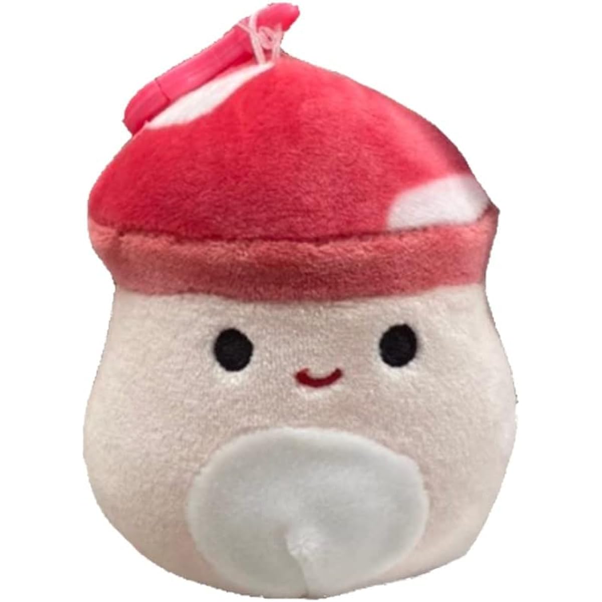 Squishmallow Official Kellytoy 3.5" Clip-on Bag Keychain Backpack Clip Squishy Soft Stuffed Animal (Malcolm Mushroom)
