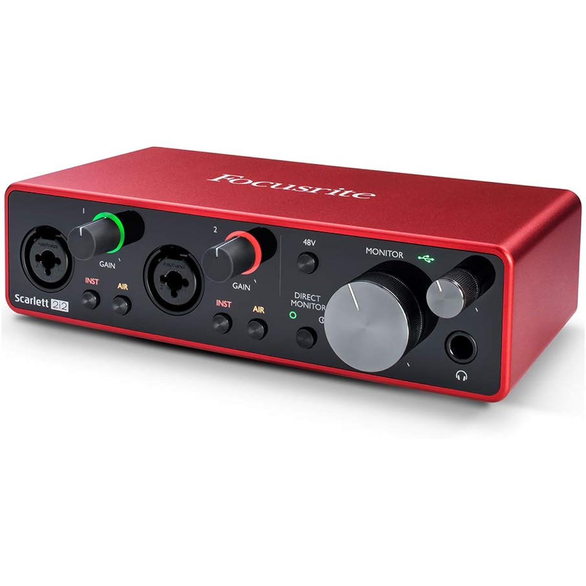 Focusrite Scarlett 2i2 USB Audio Interface (3rd Gen) Pop Filter & XLR-XLR Cable Bundle