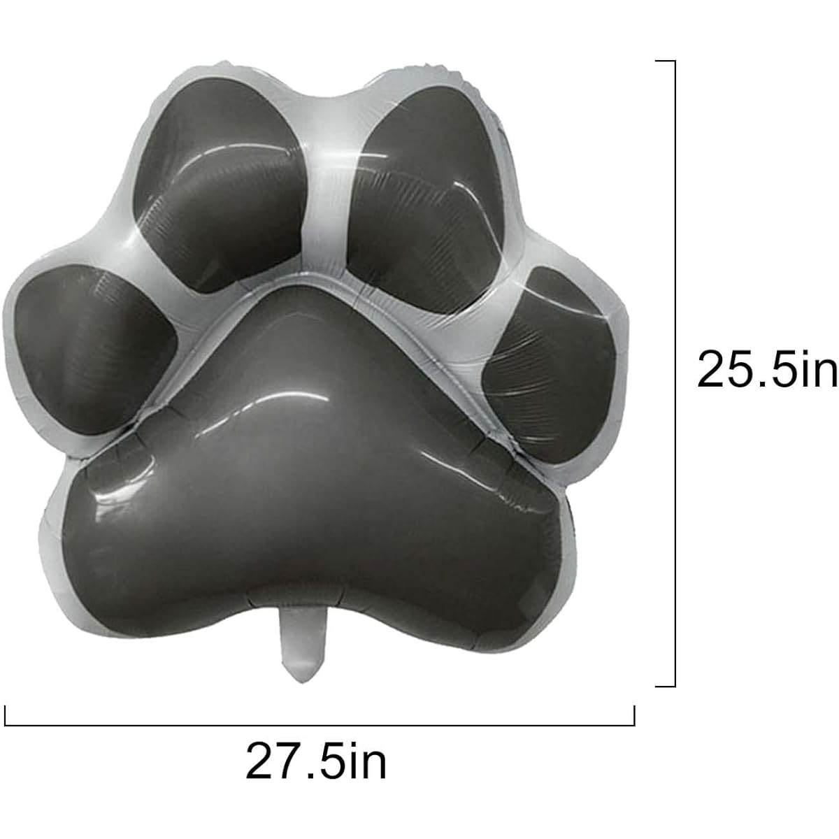 BIEUFBJI Dog Party Balloon Decorations Gray Dog Paw Foil Balloons Baby Shower Kids Birthday Pet Party Decorations (2pcs)