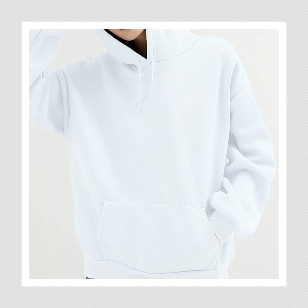 [Lilly Flora] Hoodie Large Size Women's Men's Parka Hooded Black Pullover Light Parka Sweatshirt Light White Gray Gray Green Cute Cute Casual