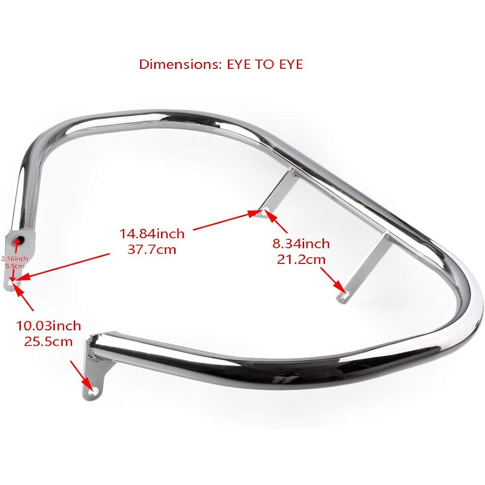 Marofusa Engine Guard Bar Crash Bar Silver Plated Protector SUZUKI VL800 2001-2011 C50 2005-2011 M50 2005-2010 Compatible