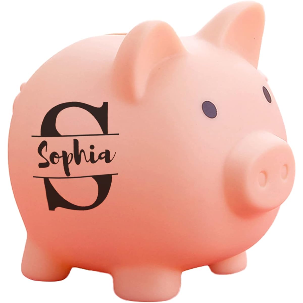 Personalized Piggy Bank Custom Name Money Bank for Girls and Boys Unbreakable Pink Coin Bank for Birthday Christmas Baby Shower Nursery Room Decor