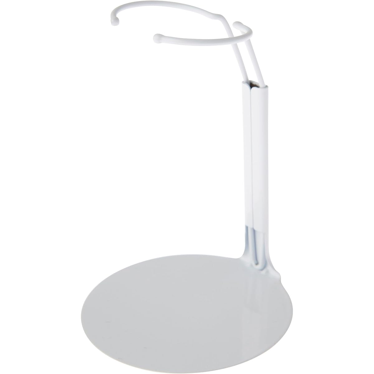 Plymor DSP-4175W White Adjustable Doll Stand Fits 7/7.5/8/8.5/9 Inch Dolls and Action Figures, Adjusts to 5-6 Inch Waist Circumference, Pack of 12