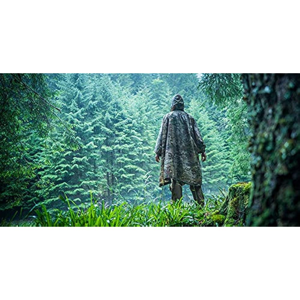 HELIKON-TEX PONCHO U.S. MODEL Poncho US Military Model Rain Poncho Raincoat Rain Wear Military Poncho Tactical Outdoor Camping Climbing Survival Fishing BLACK