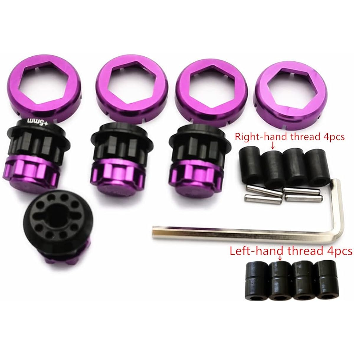 HPI SAVAGE Flux X XL 21 25 SS 4.6 17mm Hex Wheel Conversion With 5mm Extensions Purple