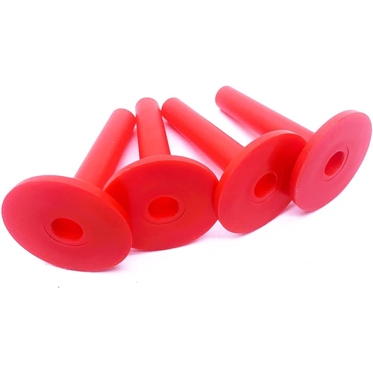 Jiayouy Plastic Long/Medium/Short Flange Cymbal Sleeves for 8mm Percussion Drum Kit Parts 12 Pack (Red)
