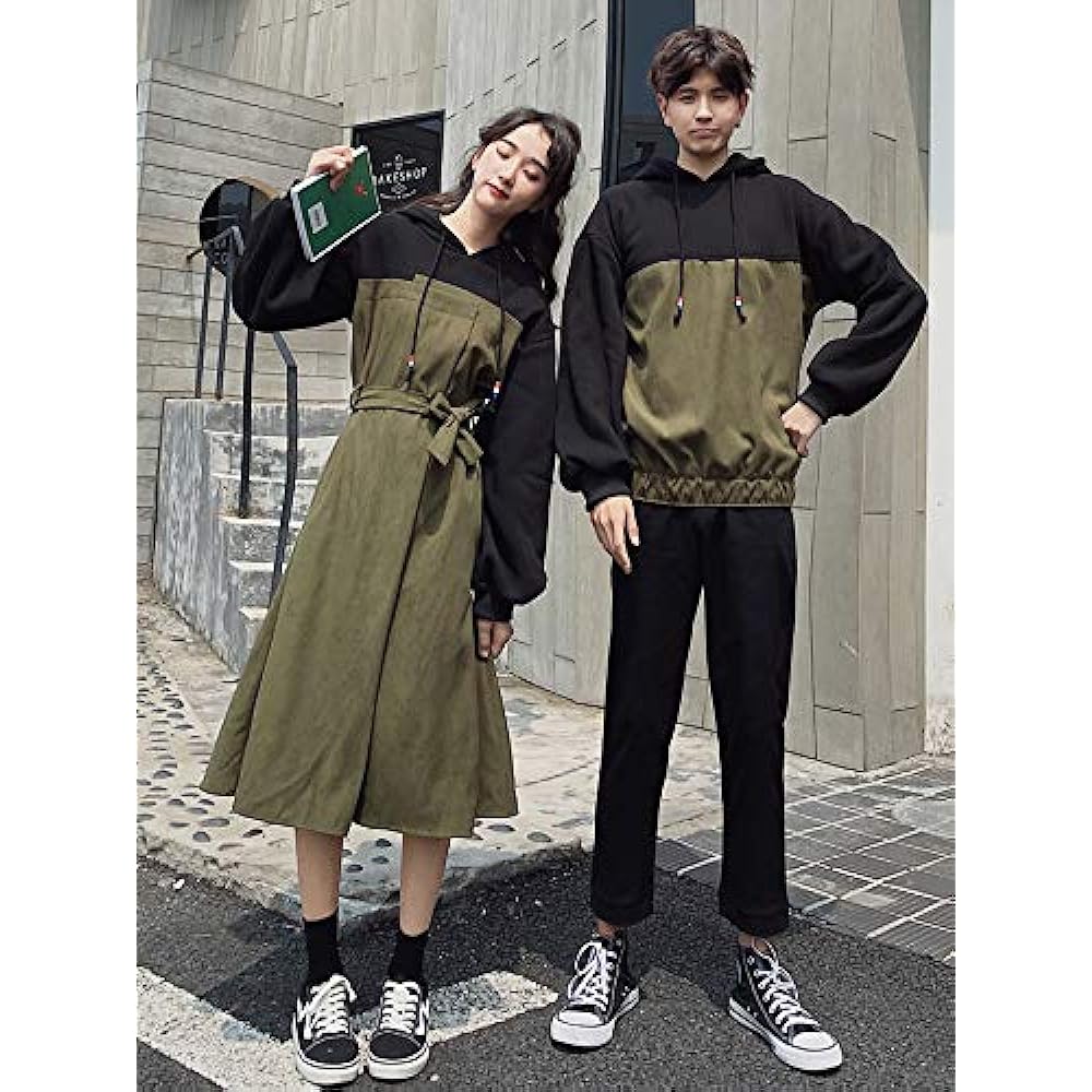 [Lemon Tree Seven] Matching Look, Spring/Autumn, Couples, Matching Look, Hoodie, Dress, Matching Men's, Women's, Long Sleeve, Sweatshirt, Hooded, Stylish, Casual, Lover, Anniversary Gift