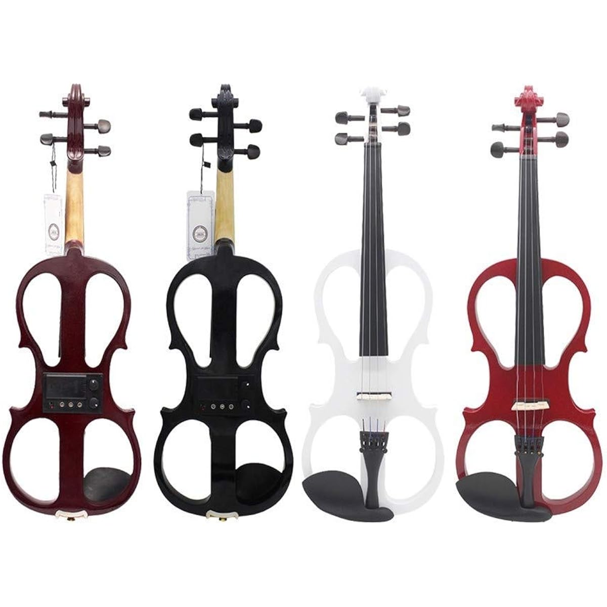 Violin Electric Acoustic Violin Fiddle with Violin Case Cover Bow for Musical Instrument Stringed Instrument Enthusiasts Beginners (Color : Blue)