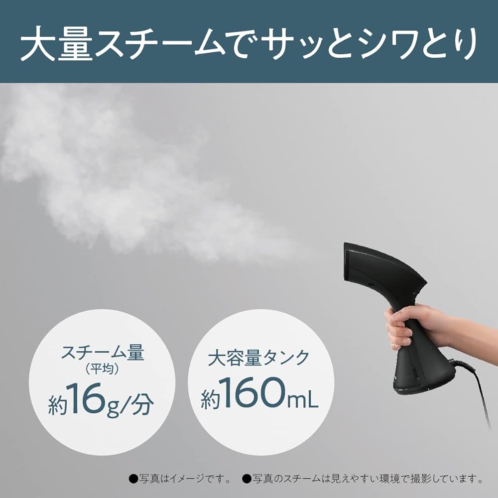 Panasonic Clothing Steamer Steam Dedicated Large Capacity Type Matte Black NI-GS410-MB