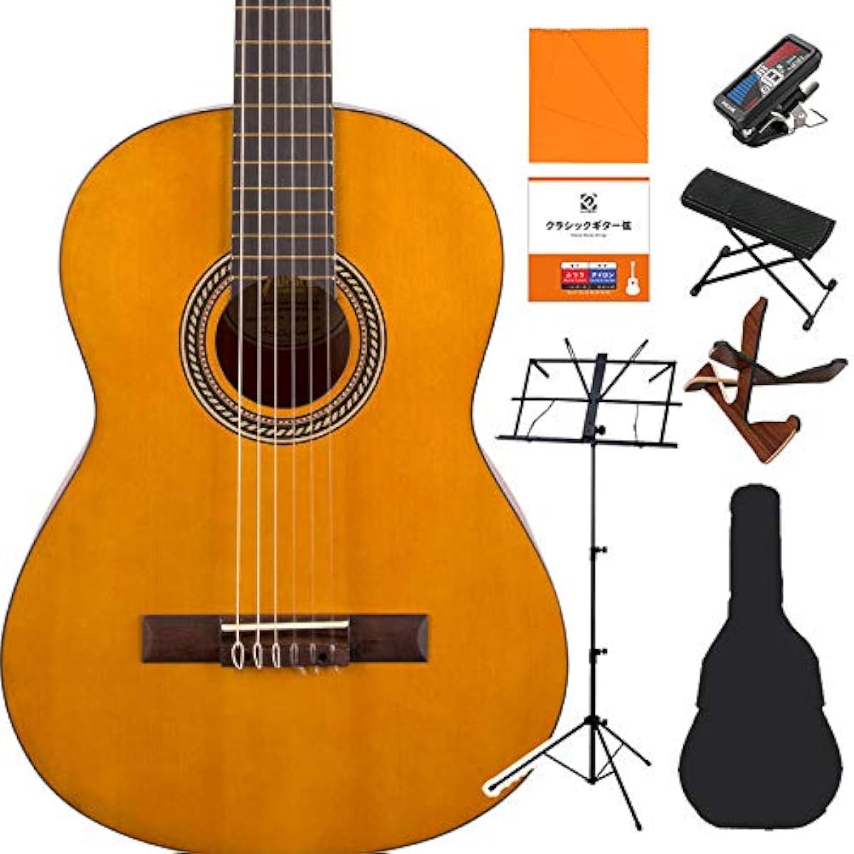 Valencia VC204 Classical Guitar Beginner 8 Piece Set Classical Guitar Valencia