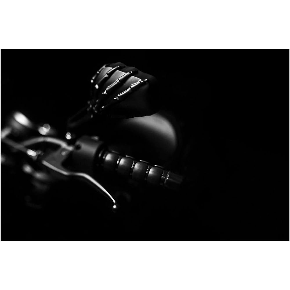 1758 Kuryakin Skeleton Hand Mirror Black SKELETON HAND MIRRORS, BLACK HEAD/BLACK STEM [Parallel Import]