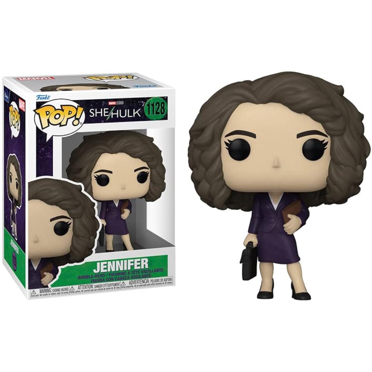 POP Marvel: [She Hulk] Lawyer at Law - Jennifer Funko Vinyl Figure (Includes Compatible Box Protector Case) Multicolor 3.75"