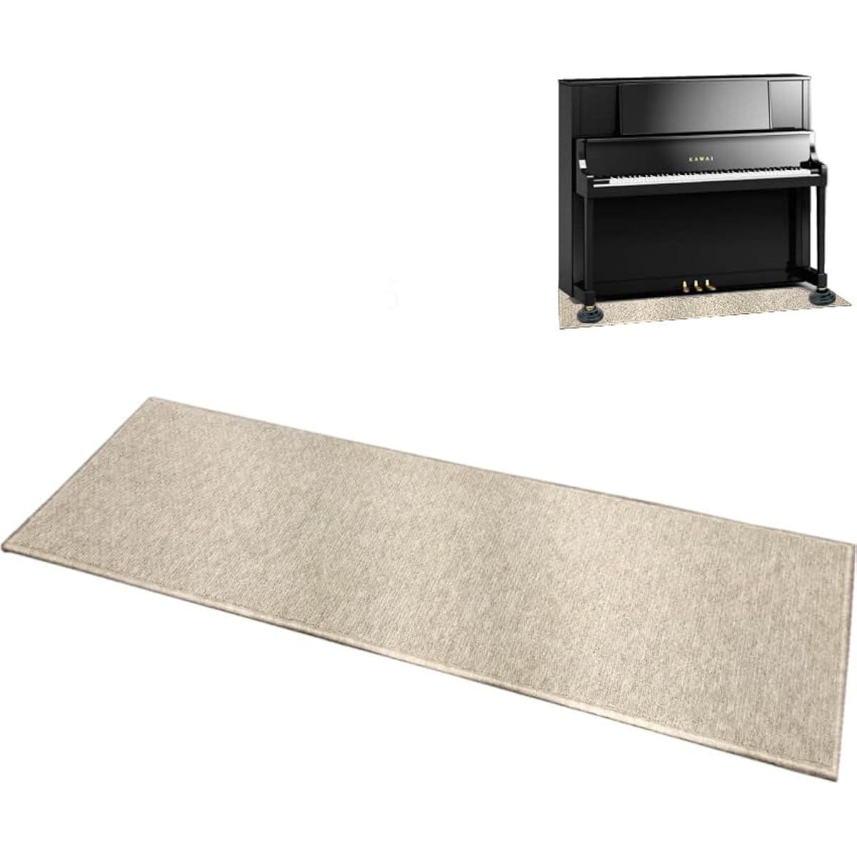 Soundproof, vibration-proof, heat-insulating [160cm x 65cm] Upright piano mat, soundproof carpet