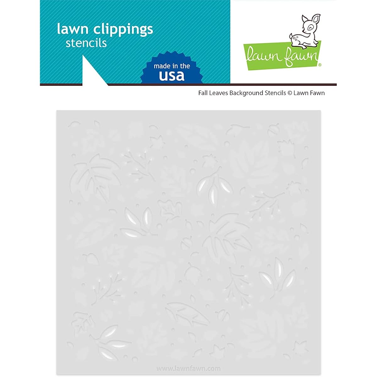 Lawn Fawn Autumn Leaves Background Stencil and Snowflake Background Stencil Set of 2 (LF2709 2710)