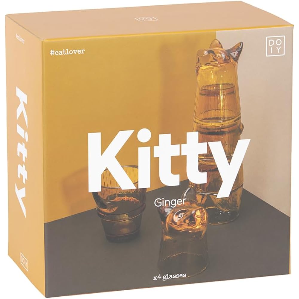 DOIY Kitty Stackable Glass “Ginger”