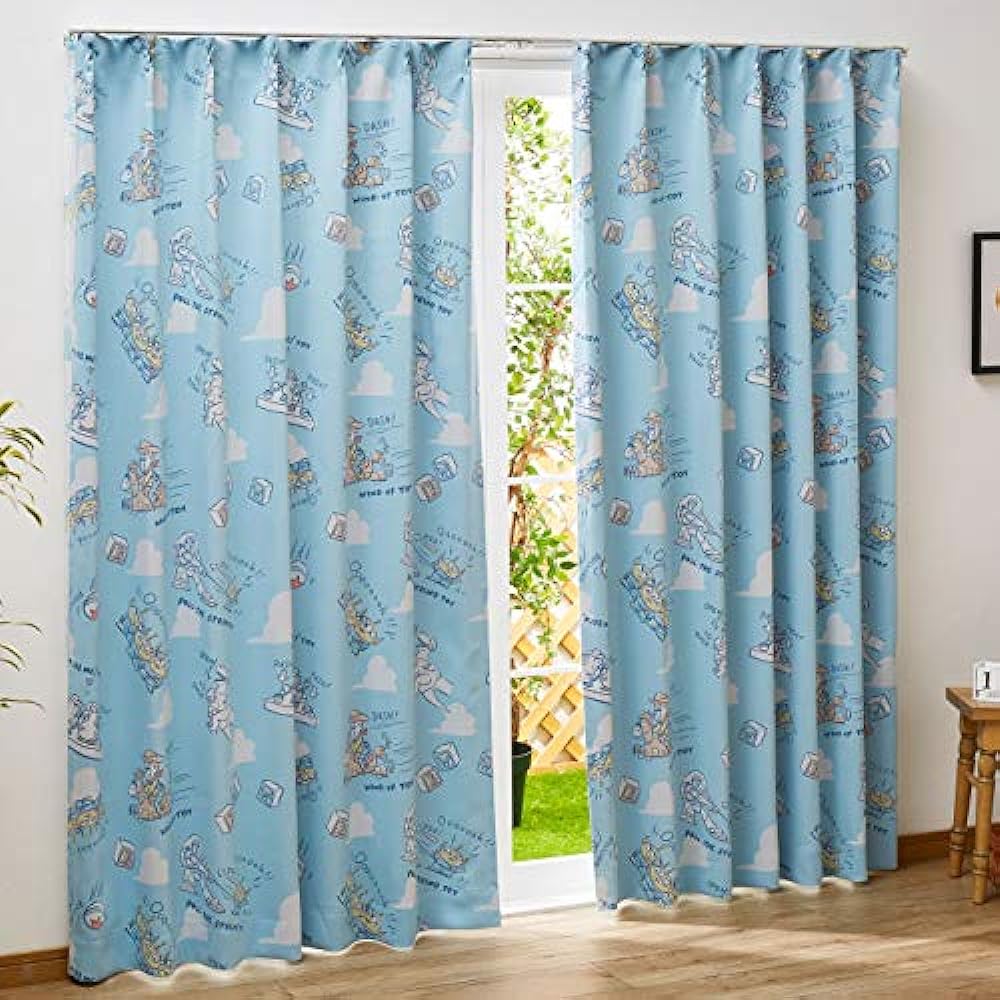 Disney Toy Story 2nd Grade Blackout Curtains Set of 2 SB-434 TOY STORY Woody Andy Thermal Insulation 2nd Grade Blackout Curtains