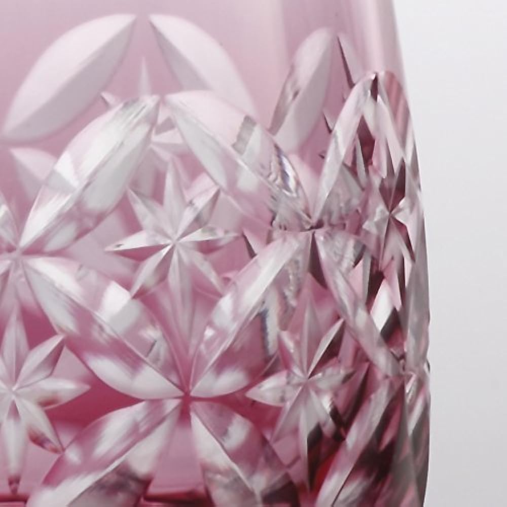 Sumida Edo Kirikokan Kaiseki Cup Cloisonne Connecting Stars (Gold Red) YTM-3 Pink