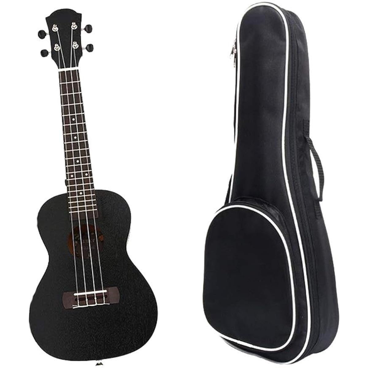 Concert Ukulele Retro Black Mahogany Wood 23 Inch Traditional Concert Ukulele Hawaii Kids Small Guitar with Gig Bag Ukulele for Beginners Ukulele (Color: Wood, Size: 23 inches)