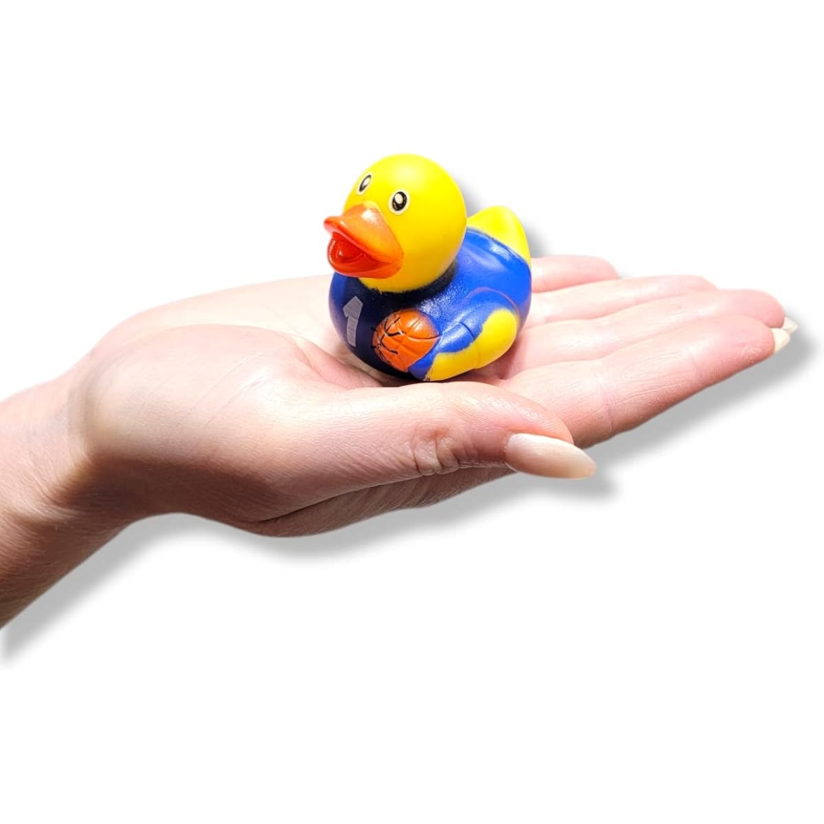 Cool Sports Themed Rubber Ducks (2 Inch) (12 Pack) Cute Duck Bathtub Pool Toy (Basketball)