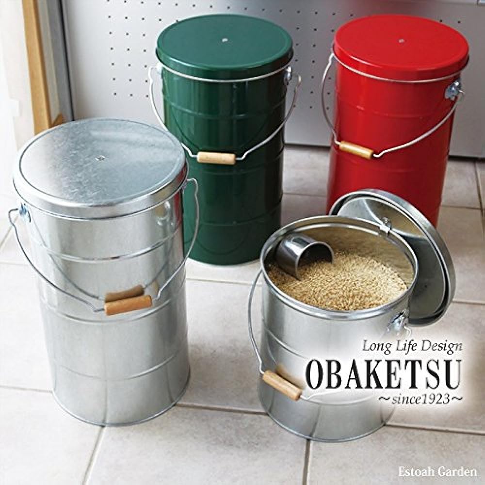 Rice Pot Rice Stocker 10kg OBAKETSU Silver