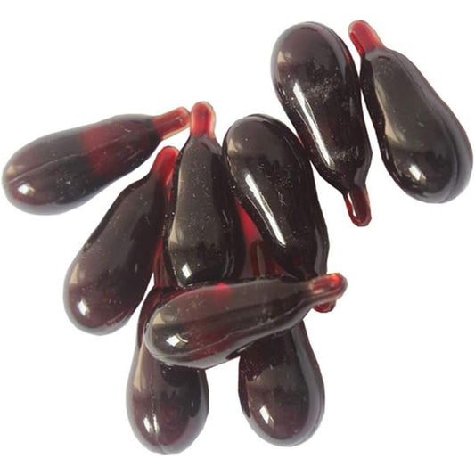 Amosfun 30pcs Halloween Fake Funny Blood Potion Trick Toy Blood Vomit Capsule Horror Prop Halloween Fun Joke Horror Scary Prank Toy April Fool's Day Cosplay Party Masquerade