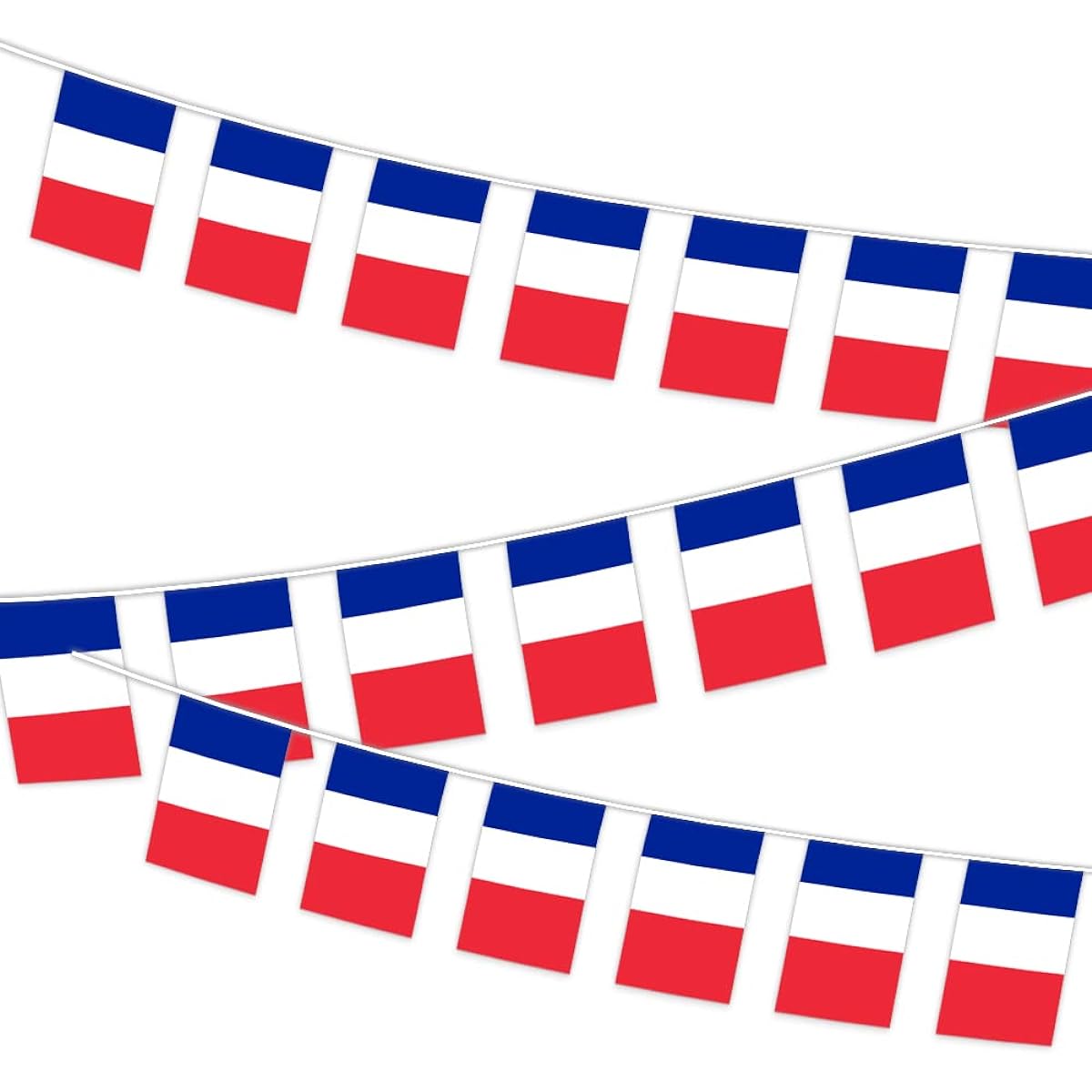 France Flag, 20ft/20pcs World Countries Pennant Banner Flag String Indoor Outdoor Flag Decoration Sport Events International Festival Sport Event Carnival