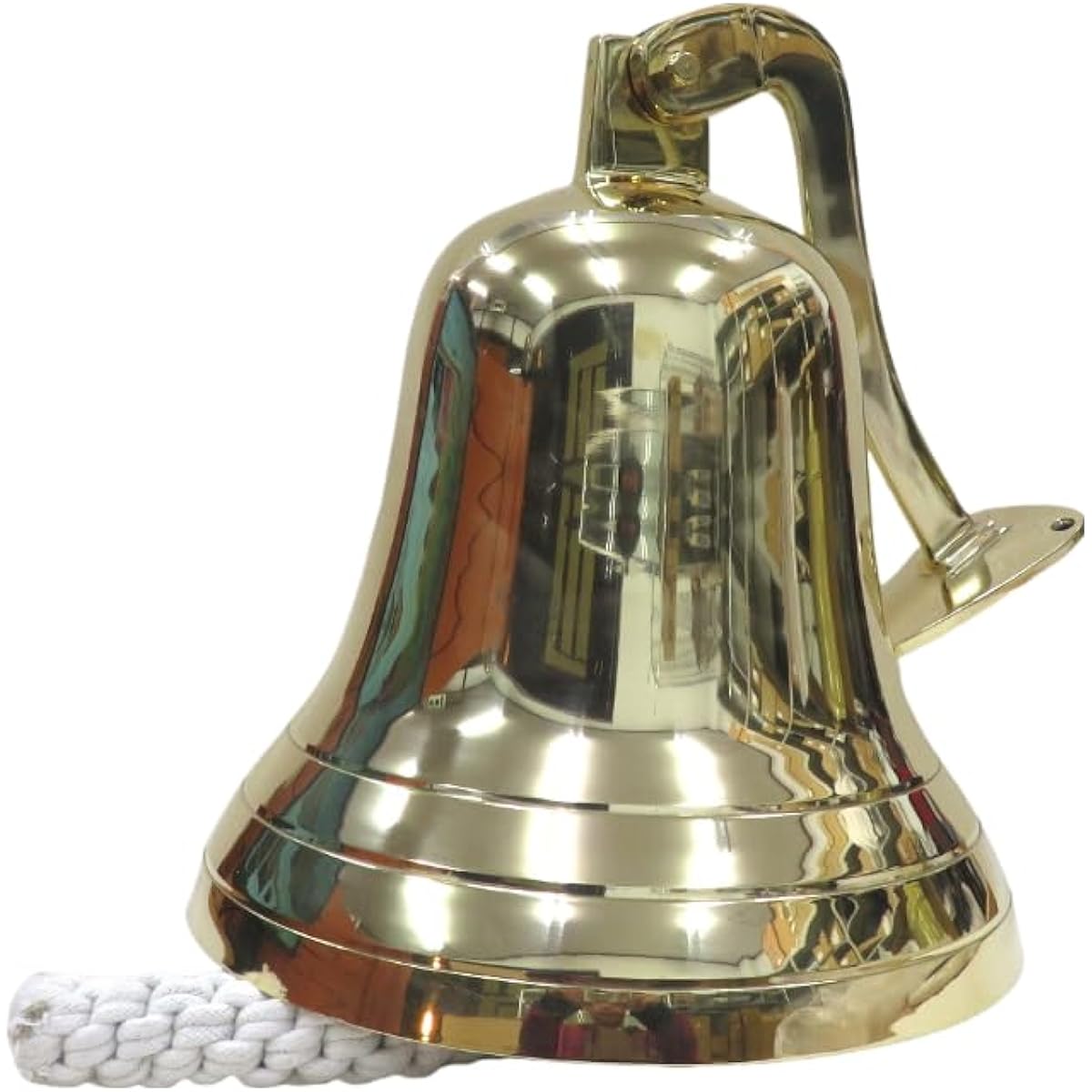 Brass Ship Bell with Bracket, 10 inch diameter, 25.5cm, musical instrument, bell, brass, percussion instrument