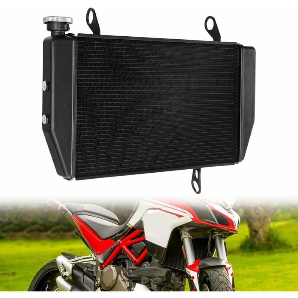 LOTFI Motorcycle Engine Radiator Water Cooler Cooling Ducati Multistrada 1200 10-14 Aluminum