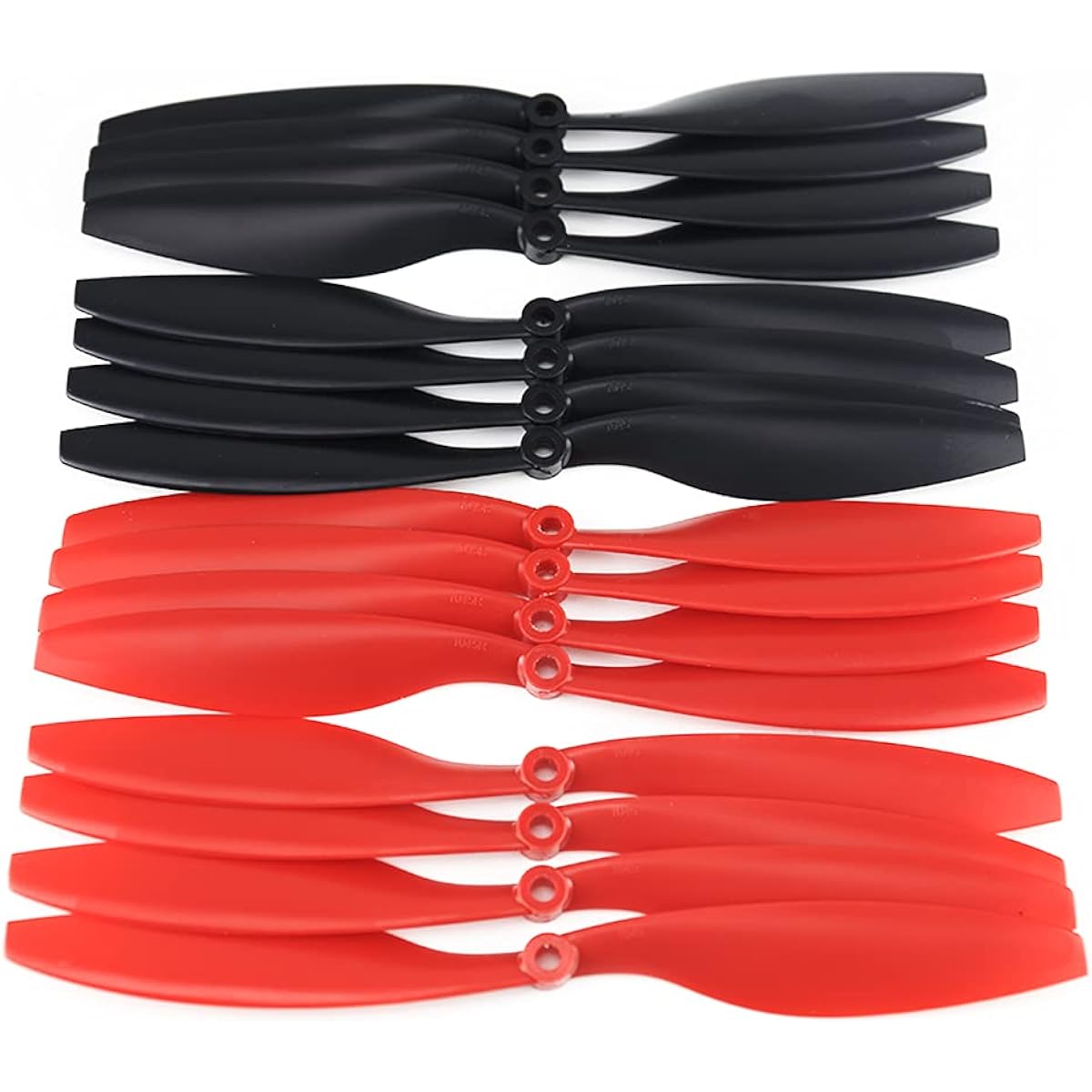 8 Pairs 1045 Carbon Fiber Nylon Propellers CW/CCW Propellers for RC Quadcopter UAV Drone VS APC Propellers (8 Black 8 Red)