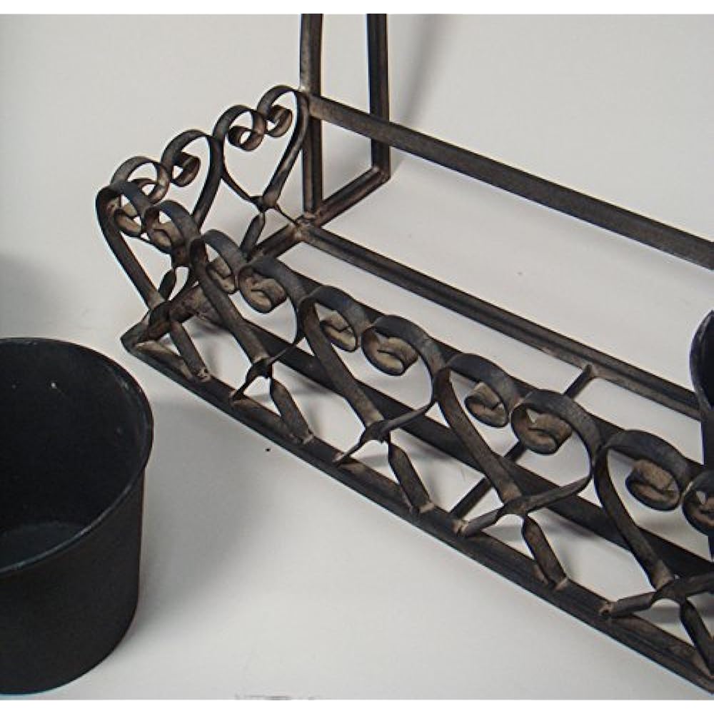 Kawabata Antique Style Iron Stand Planter with 6 Pots and Covers 1208YTA006