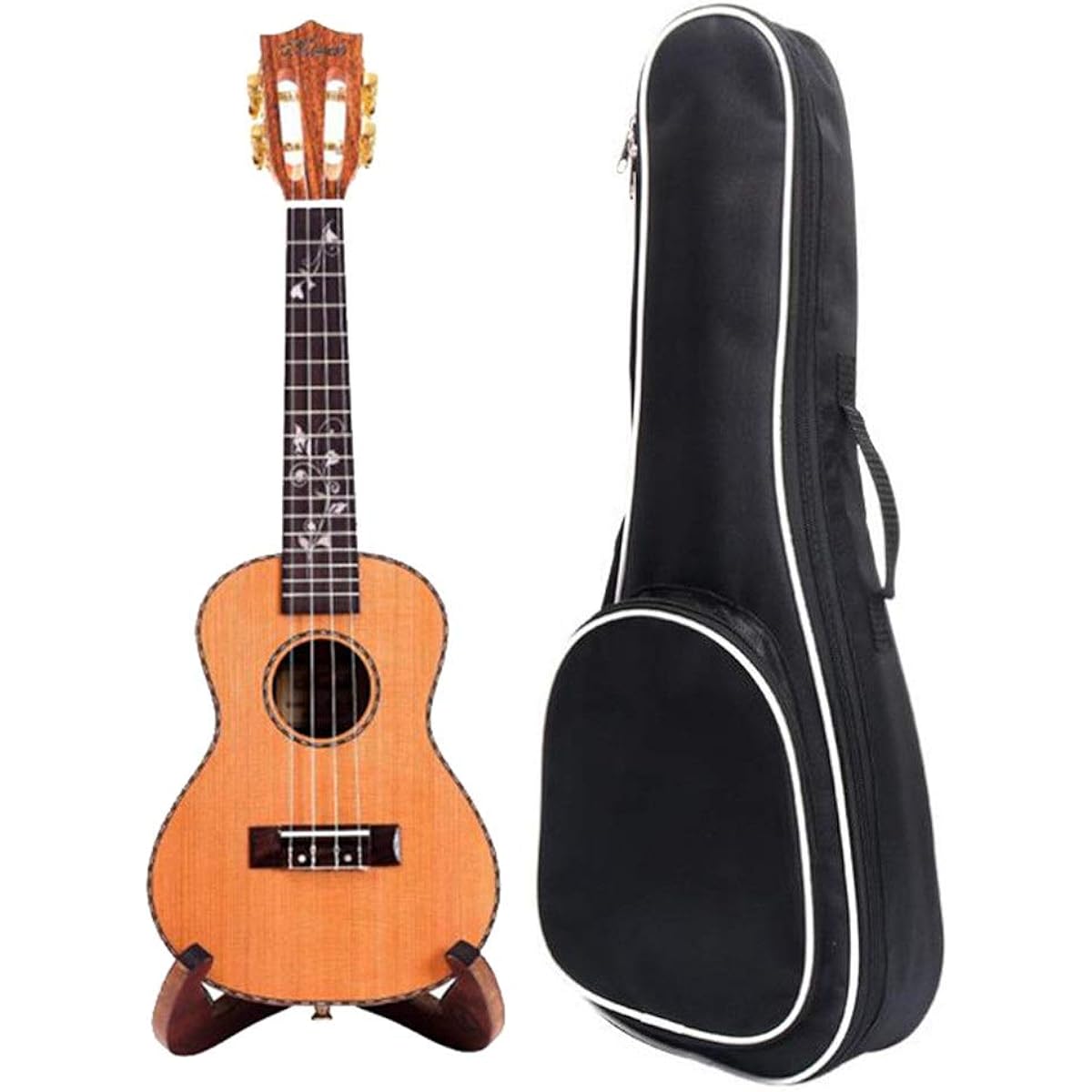 Ukulele Wood 23 Inch Concert Ukulele Hawaii Kids Guitar Uke with Gig Bag Kids Student Beginner Music Instrument Gift Ukulele Sopra (Color: Wood, Size: 23 inches)