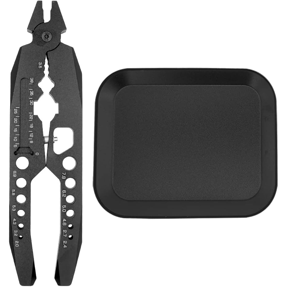 OGUNKE RC Multifunctional RC Shock Pliers Aluminum Alloy RC Shock Tool RC Crawler Shock Clamp RC Screw with Pallet for 1/10 1/8 Traxxas Alma Axial Logi Redcat HSP HPI RC Car Truck and Rock Crawler