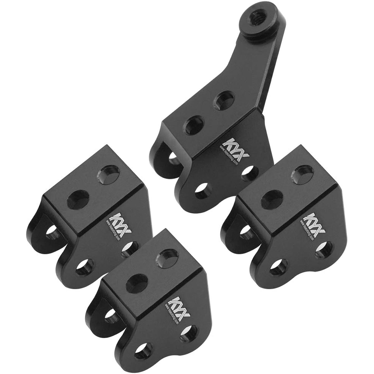 KYX Racing Aluminum Tie Rod Linkage RC Crawler Vehicle Redcat Gen8 Scout II (Black)