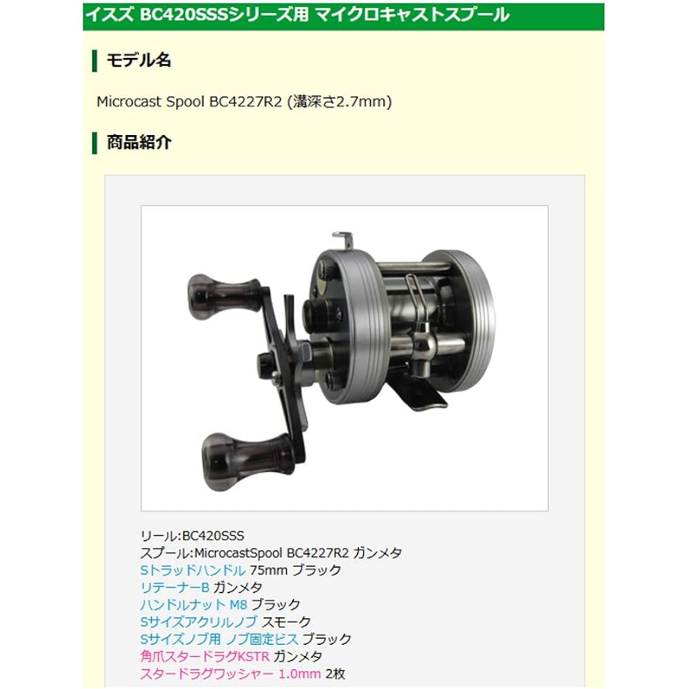 Avail Microcast Spool BCP4220TR2 (groove depth 2.7mm) Gunmetal