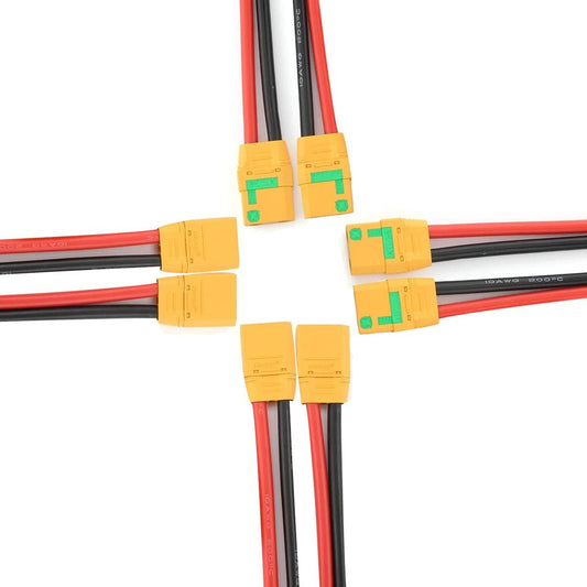 Amass XT90S Pigtail XT90 Wire XT-90S XT 90 Plug Male and Female Connector 150mm 10AWG Silicone Wire for RC Lipo Battery FPV Racing Drone