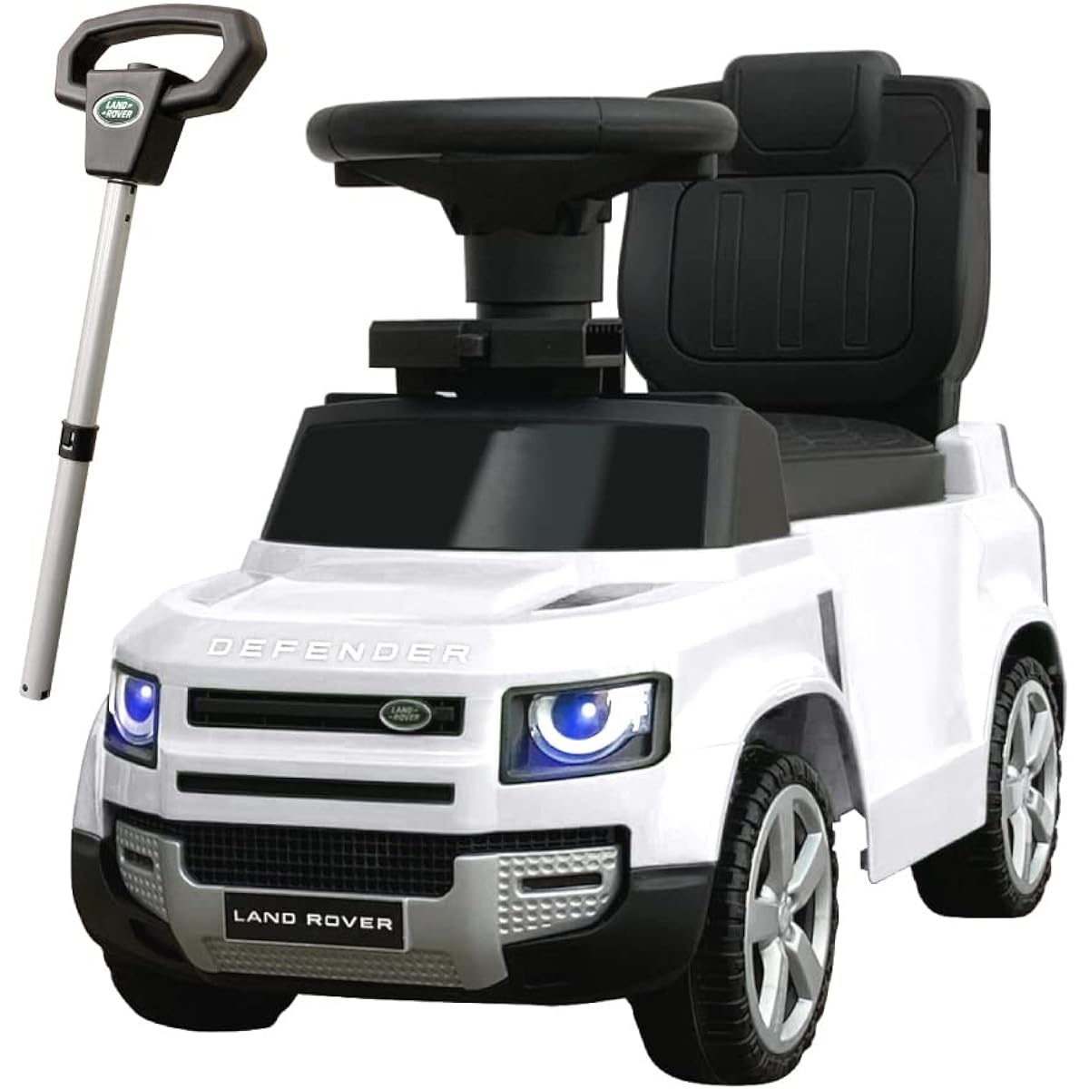 Riding toy Land Rover Defender 90 / White Foot kick & push push 2WAY LAND ROVER/DEFENDER 90 Rideable car Defender