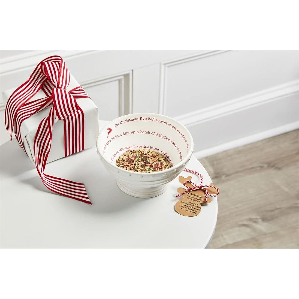 Mud Pie Christmas Magic Reindeer Mix Bowl, 3.5" x 6.5" dia