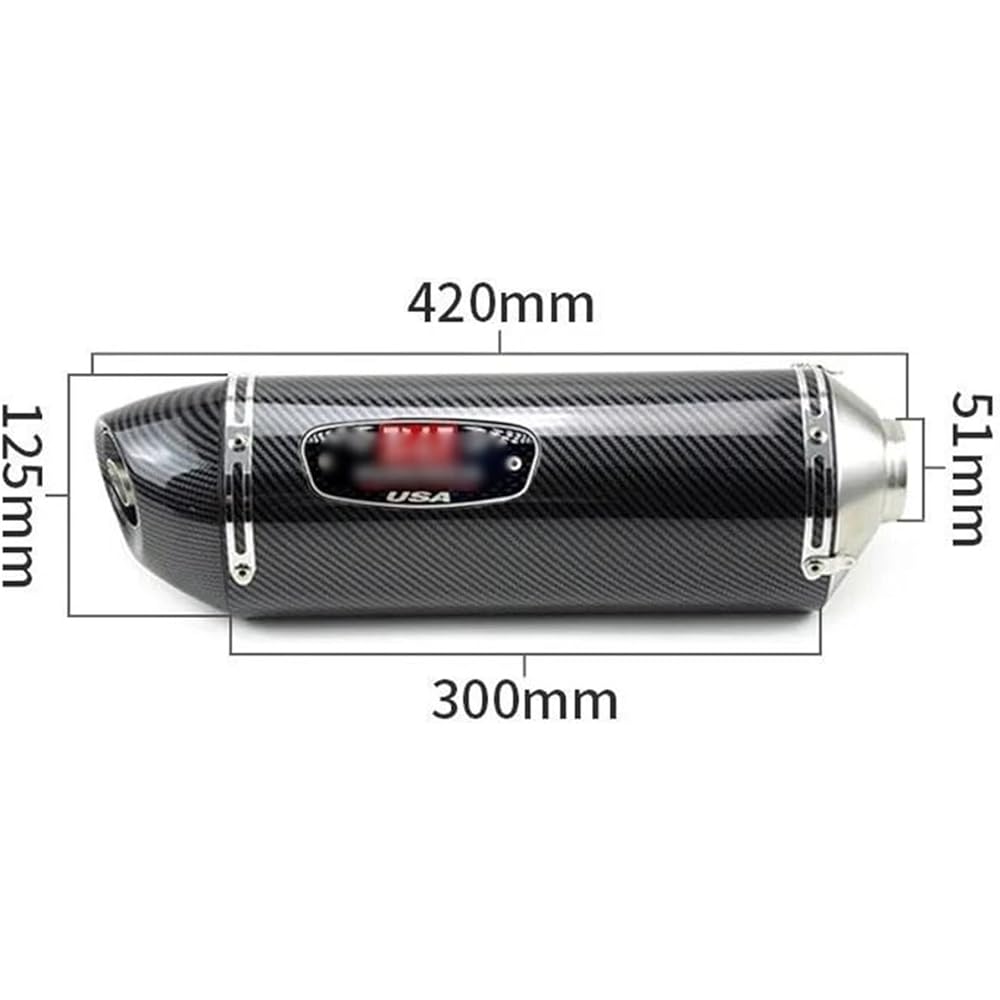 Muffler Motorcycle Muffler Fits R7 YZF-R7 2021 2022 2023 Exhaust Motorcycle Exhaust Muffler and Front Header Link Pipe (Color: D)