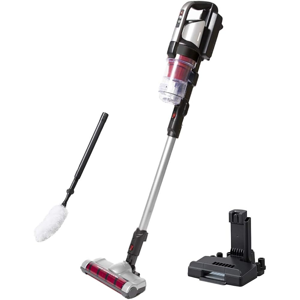 Vacuum Cleaner Iris Ohyama Canistic Stick Cleaner Paper Pack Type Lightweight 2WAY Power Head Red IC-CSP5-R