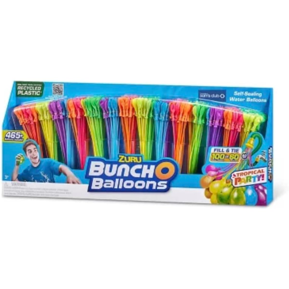 Bunch O Balloons 465 Rapid Fill Self Tying Recyclable Water Balloons (14 Stems)