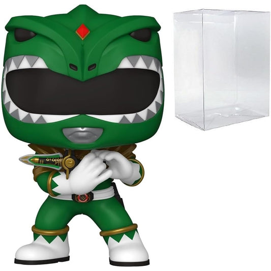 POP TV: Mighty Morphin Power Rangers 30th Anniversary - Green Ranger Funko Vinyl Figure (Includes Compatible Box Protector Case), Multicolor, 3.75"